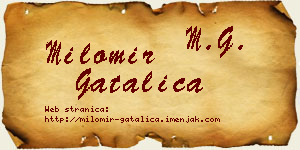 Milomir Gatalica vizit kartica